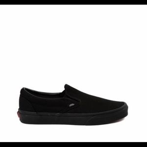 Vans Shoes - Plain women’s 8.5 black slip on vans! Vans Shoes - Plain women’s 8.5 black slip on vans!